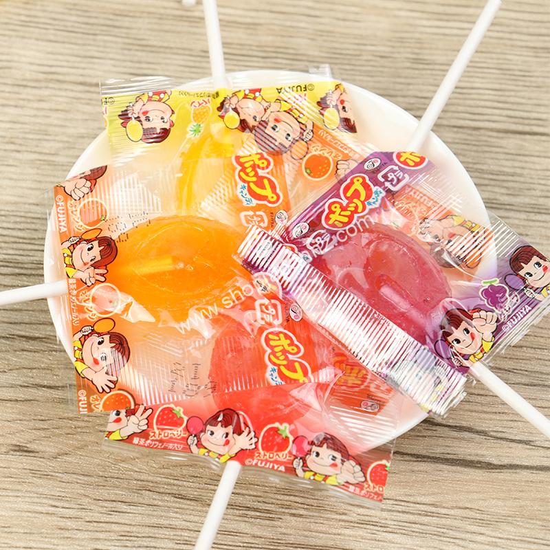 Fujiya Lollipops Mixed fruit Pop Candy Bag 21 pieces