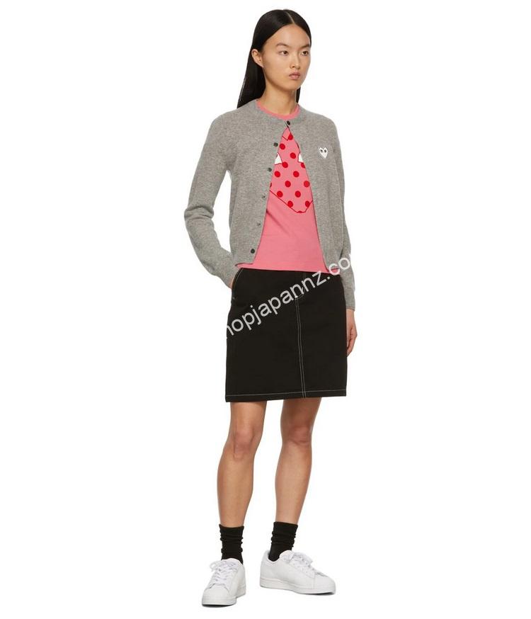 Comme des Garçons Play Pink Polka Dot Heart T-shirt