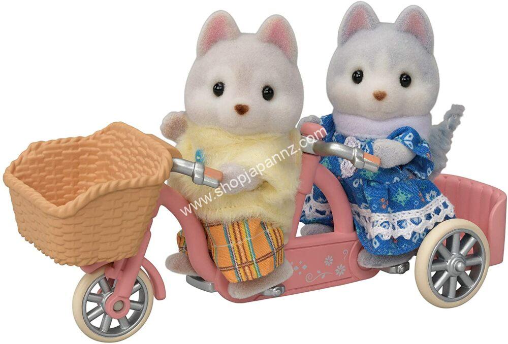 Sylvanian Families Husky Family Good Friend Cycling Set